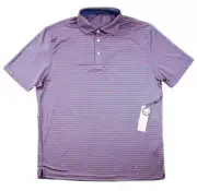 Kenneth Cole Mens Polo Golf Shirt XL Performance Short Sleeve Classic Blue $69