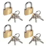 4pcs Drawer Security Padlock Metal Locker Lock