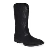 Wild Diva Faux Leather Western Square Toe Cowboy Boots