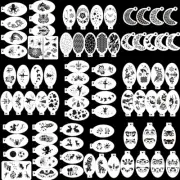 Bowitzki New Design Face Painting Stencils Reusable Face Paint Stencils for kids