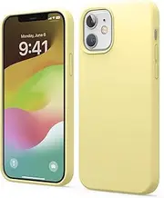 elago Liquid Silicone Case Compatible with iPhone 12 &Compatible with iPhone 12 Pro Cover (6.1"), Premium Silicone, Full Body Protection : 3 Layer Shockproof Cover Case (Yellow)