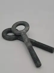 2pcs - 3/8"-16 X 3" Hot Dipped Galvanized Forged Eye Bolt with Hex Nut (6D5)