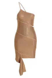 ANDREĀDAMO Sequin One Shoulder Dress