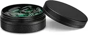 Small Pill Case, Durable Metal Pill Box, Airtight & Waterproof for Travel and Daily Use, Portable Vitamin Holder for Pocket, Purse - Black