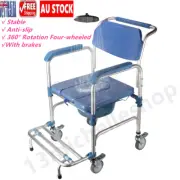 4 in 1 Transport Beside Commode Wheelchair Chair With Arms And Removable Seat