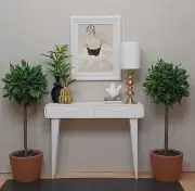 HALL TABLE midcentury modern WHITE living room FURNITURE house 1/6 fit BARBIE