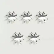Metallic Silver 3D Star Paper Garland 2m