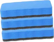 HAPINARY 3pcs Reusable Dry Eraser Board Wipes Felt Whiteboard Erasers for Smooth Scratch Cleaning Whiteboards Blackboards and Surfaces Convenient Office Supplies