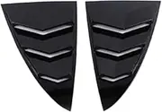 Car Rear Triangle Window Shutters Louvers Sun Shades Blinds Cover Trim Compatible for Tesla Model 3 2018-2021 Black Exterior Accessories(Black Style)