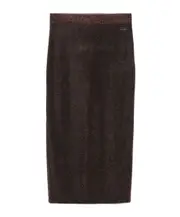 Elastic waist skirt IT44 chocolate brown
