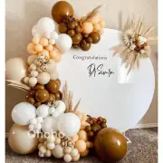 Beige Brown Nude Balloon Arch Kit Wedding Balloons Set Baby Christening Birthday