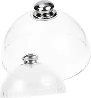 WATIIFUFU 2pcs Transparent Cake Dome Covers Elegant Dessert Serving Plates Food Covers for Cakes Pastries Appetizers for Parties and Gatherings