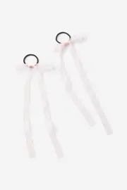 [Rubi] Rubi - 2Pk Poppy Hair Bows - Pink lace OS PINK LACE