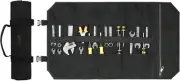 Tool Roll up Bag, Heavy Duty 16Oz Waxed Canvas Wrench Roll up Pouch Tool Organiz
