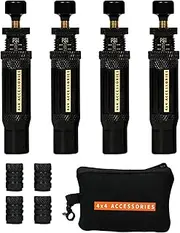 Air Down Tire Deflators | Adjustable Offroad Accessories Valve Stem Kit | Auto-Stop 4x4 Spin-on Tire Inflator Tool (10-30 PSI) Rapid for Truck, Pickup, Offroad