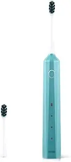 Sonic Electric Toothbrush, Soft Bristles, 3 Modes, 42,000 Vibrations/Minute, 2 Replaceable Brush Heads, White/Blue/Pink (Green)