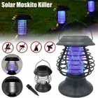 Solar Powered Mosquito Insect Killer LED Light Trap Fly Bug Zapper Lamp Outdoor