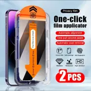 2 Pack Auto Alignment Kit Privacy Screen Protector for iPhone 16e 15 14 Pro Max