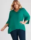 NEW.Stylish Plus Size Autograph Teal Double Layer Top.Sz18