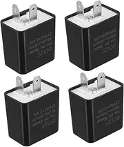 Vaguelly 2sets Motorcycle Turn Signal Flasher Relay Led Lamp Flasher Turn Light Relay Signal Rate Control Easy Install 3-Speed Frequency Plastic Material 4pcs*2