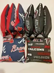 8 Cornhole Bag Set Corn Hole Atlanta Falcons and Braves