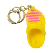 Pink Star Yellow Shoe Kids Key Chain Keyring