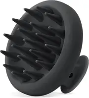 HEETA Scalp Massager Hair Growth, Scalp Scrubber with Soft Bristles, Integrated Silicone Design, Exfoliator for Dandruff Removal & Relaxation, Shampoo Brush Fit Wet Dry Hair Use, Black