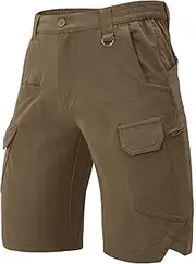 [Faysfad] Men's Cargo Hiking Shorts Quick Dry Lightweight Outdoor Shorts Golf Walking Fishing Cycling Safari Pants with 10 Pockets