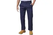 Mens Hard Yakka Drill Work Pant Cotton Navy Pants Y02501