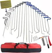 MCNVNEFSAW 42 Pieces of Putter Dent Removal Tool Hail Damage Removal Car Dent Dent Repair Rod Hook Sheet Metal Tools
