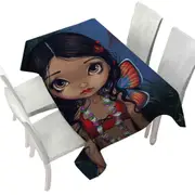 Winged Tiki Hula Girl Hawaiian Volcano Fairy Tablecloth