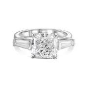 14k Ring F VS1 4.50 Ct Radiant Lab-created Diamond IGI Certified Women Jewelry