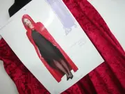 NWT NEW Halloween Costume Red Adult Hooded Cape 69 Inch Witch Vampire Velvet