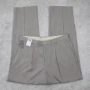 Dockers Recode Dress Pants NWT Mens 36x30 Gray Pleated Stretch Wool Blend