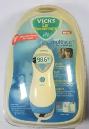 VICKS Multiscan Ear Thermometer With Protective Cap For Storage