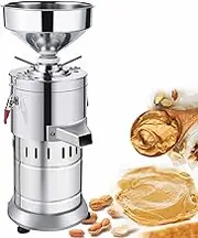 Commercial Peanut Butter Grinder Machine，15KG/h Nut Butter Stirrer Tool，1100W Commercial Sauces Grinding Machine with Feeding Funnel，Adjustable Grinding Coarseness，for Peanuts, Almonds，Sesame Seeds