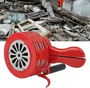 110dB Manual Siren - Hand Crank Portable Emergency Siren, Aluminum Alloy Alarm for Outdoor Safety (Red)