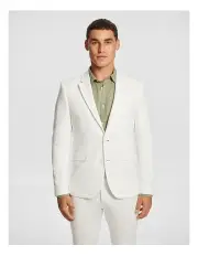 [yd.] Decaf Knitted Blazer in White