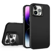 For iPhone 14 Pro Max Skin Feel Lens Holder PC + TPU Phone Case - Black