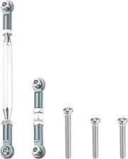 uxcell Adjustable Turnbuckles Camber Link Linkages Aluminum Alloy Upgrade Parts RC Car Steering Pull Rod Servo Linkages Tie Rod for MN 1:12 D90 RC Car Crawler,Titanium Grey