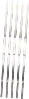 5Pcs Long Rust Barbecue Skewers Durable Meat Skewers for Outdoor Grilling Safe Cooking Easy Handling for Kebabs and BBQ Parties