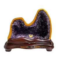 在飛比找蝦皮商城優惠-【A1寶石】收藏級超稀有水型紫晶洞-黃金色款-5A烏拉圭-同