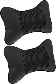 Luxshiny 2pcs Headrest Car Accessories Car Neck Cushion Car Neck Pillow Car Interior Accessories Pillow for Car Neck for Car Carseat Car Sleeping Pillow Car Seats Car Pillow Black Polyester