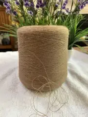 Cone Spool SOFT LACE Peruvian Alpaca Wool Yarn Mix 2lb 3oz 1000gr B301 A Camel
