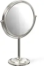DecoBrothers Makeup Mirrors with Stand, 8-Inch Double Sided with 7X Magnification, Nickel