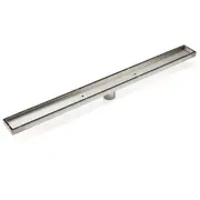 Bathroom Silver 316 Stainless Steel Long Square Tile Insert Floor Drain Shower Grate Waste Outlet