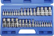 Freetec 34Pcs Master Hex Bit Socket Set SAE and Metric S2 Steel Hex Bit Socket W