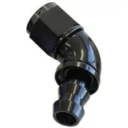 Aeroflow 510 Series Full Flow Tight Radius Push Lock 60° Hose End -8AN, AF518-08BLK