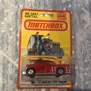 Matchbox Vintage Superfast 13 Snorkel Fire Engine In Package On Card