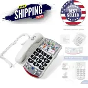 P300 Corded Phone with Sound Amplification - Ideal for Seniors with Hearing Loss